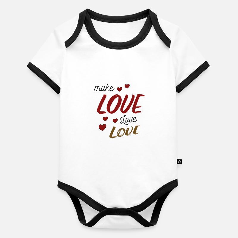 Faire l’amour - Liebe Body Bébé bio contrasté manches courtes