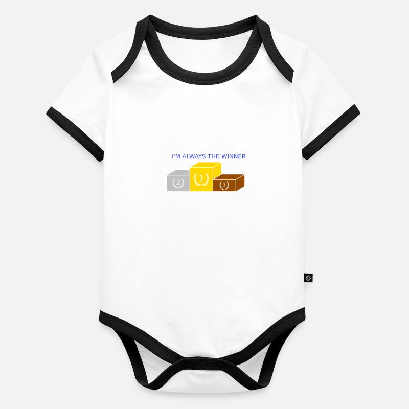 gagnant Body Bébé bio contrasté manches courtes