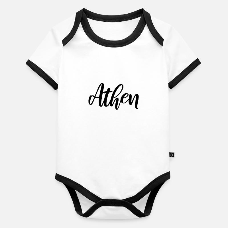 Athènes Grèce Body Bébé bio contrasté manches courtes
