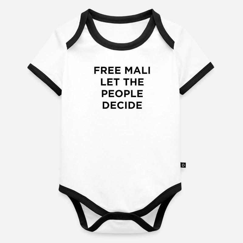Libérez le Mali – Laissez le peuple décider Body Bébé bio contrasté manches courtes