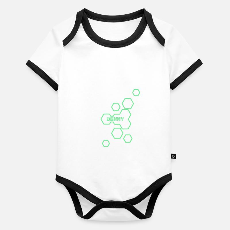 Nom : Denny Body Bébé bio contrasté manches courtes