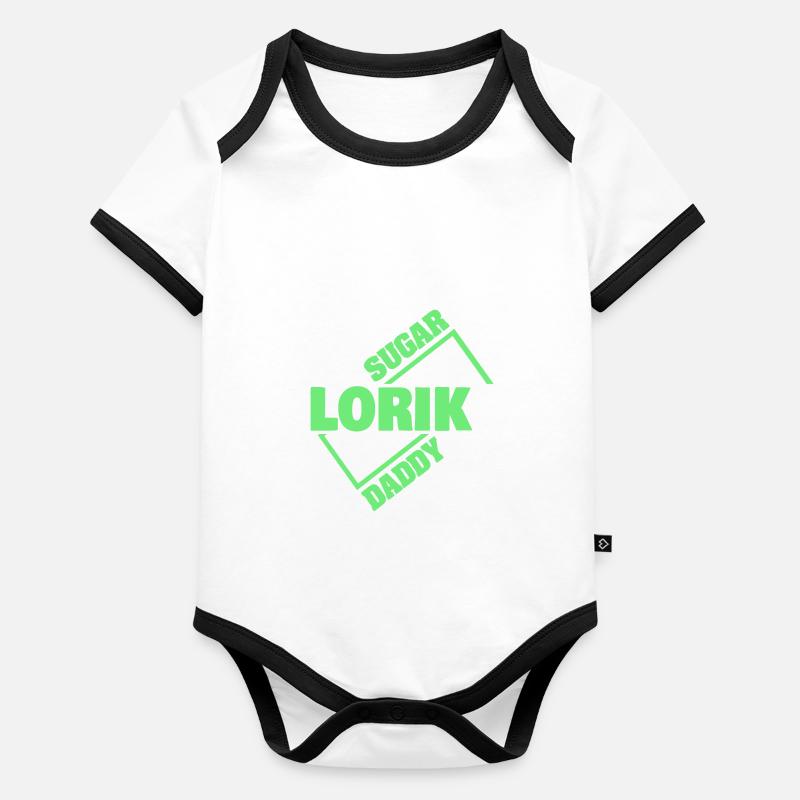 Lorik Baby Bio-Kurzarm-Kontrastbody
