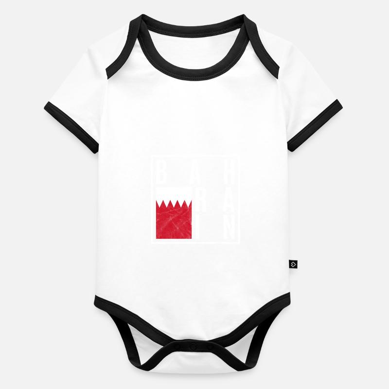 Bahrain Baby Bio-Kurzarm-Kontrastbody