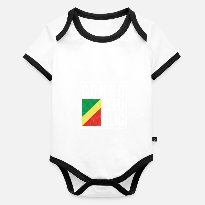 Kongo Republik Baby Bio-Kurzarm-Kontrastbody