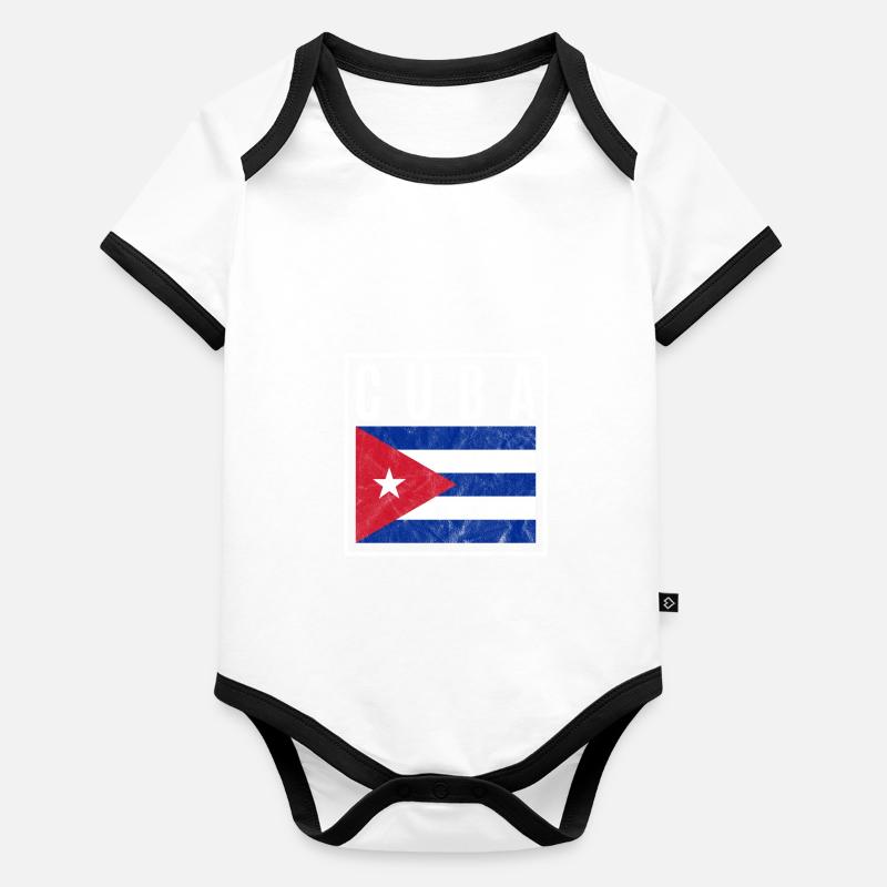 Cuba Body Bébé bio contrasté manches courtes