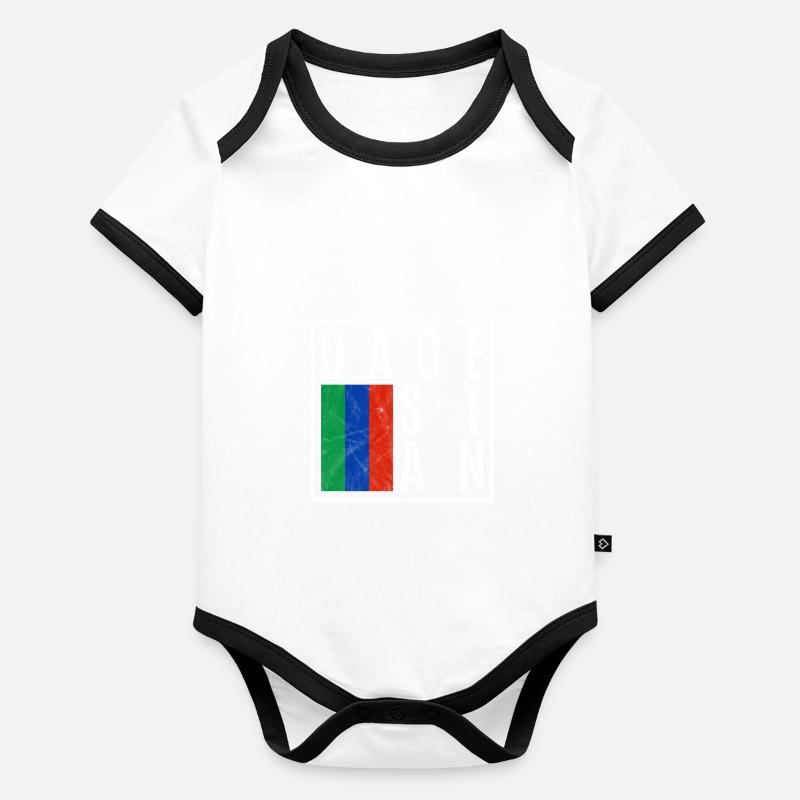 Dagestan Baby Bio-Kurzarm-Kontrastbody