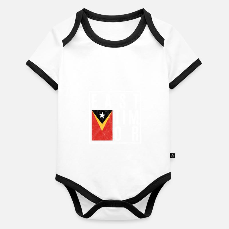 Osttimor Baby Bio-Kurzarm-Kontrastbody