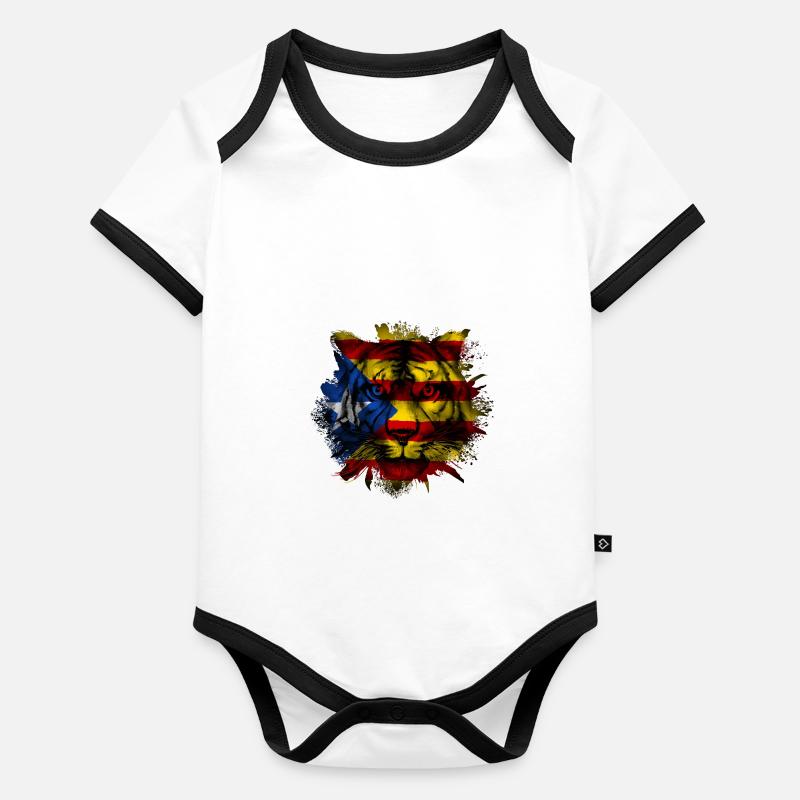 Katalonien Baby Bio-Kurzarm-Kontrastbody