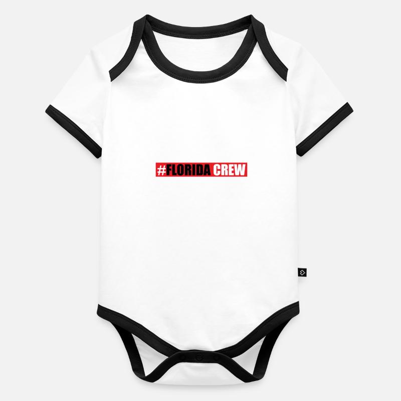 Équipage de Floride Body Bébé bio contrasté manches courtes
