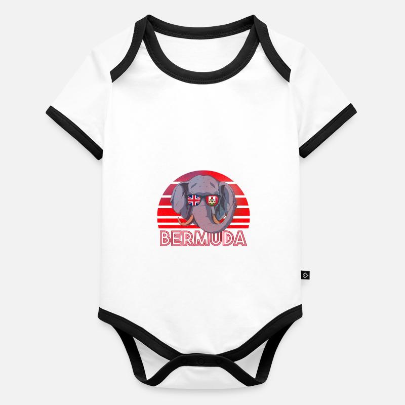 Bermudes Body Bébé bio contrasté manches courtes