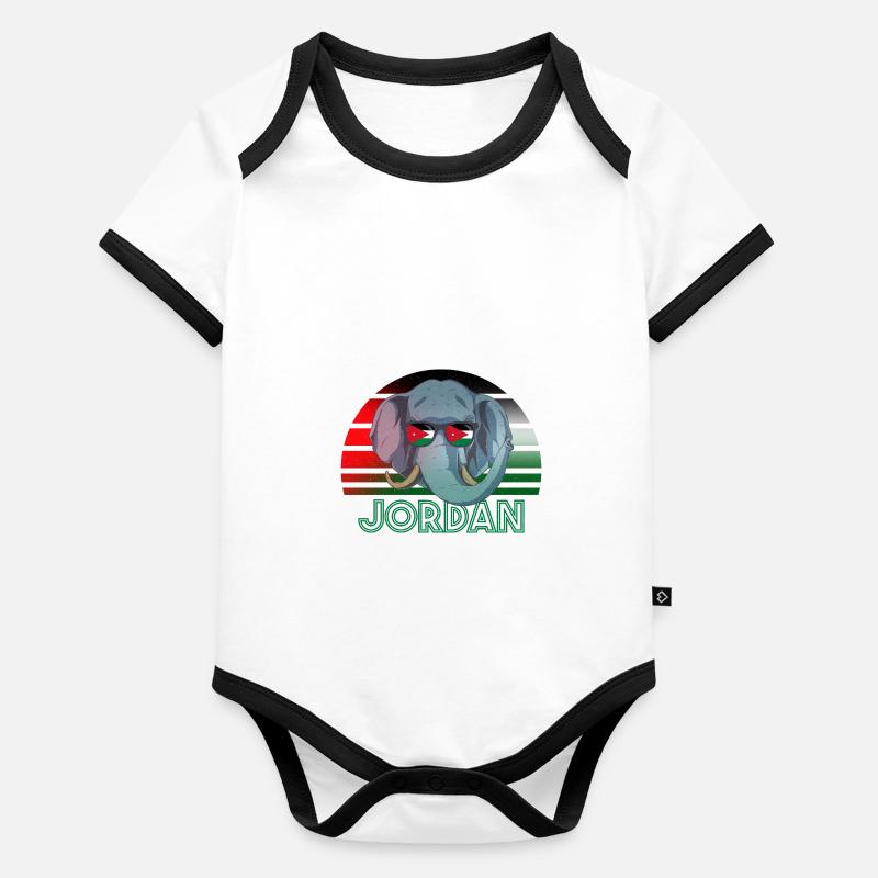 Jordanien Baby Bio-Kurzarm-Kontrastbody