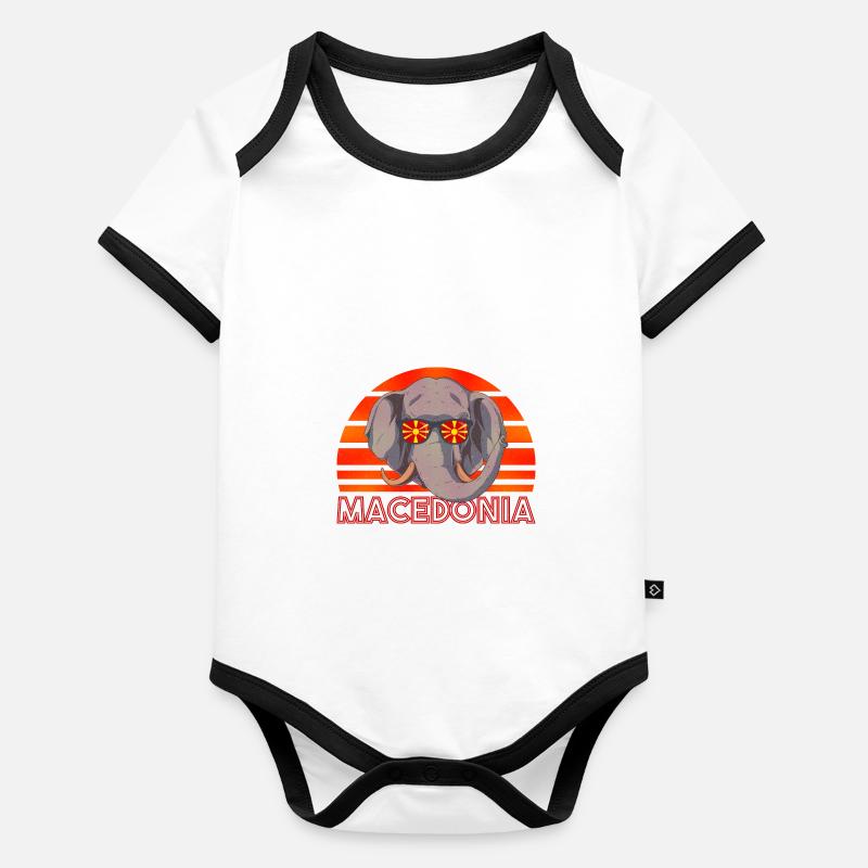 Macédoine Body Bébé bio contrasté manches courtes