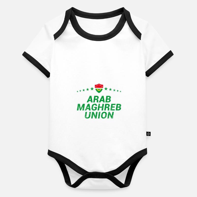 Union du Maghreb arabe Body Bébé bio contrasté manches courtes