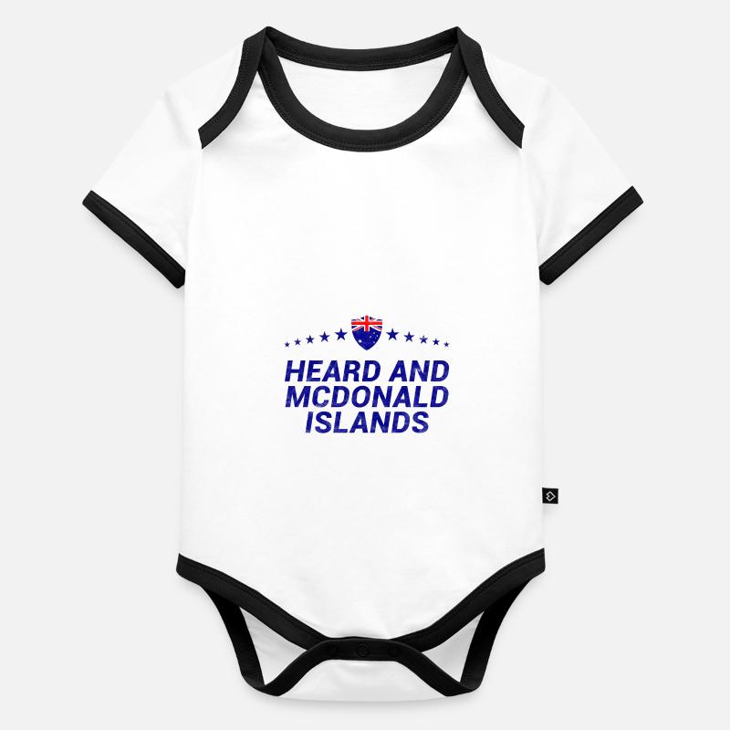 Îles Heard et McDonald Body Bébé bio contrasté manches courtes