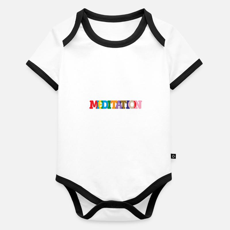 Meditation / Zen / Relax Organic Baby Contrasting Bodysuit