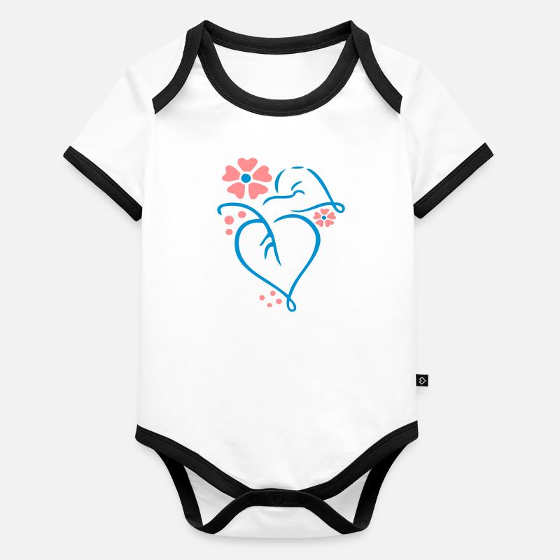 Amis de la nature Body Bébé bio contrasté manches courtes