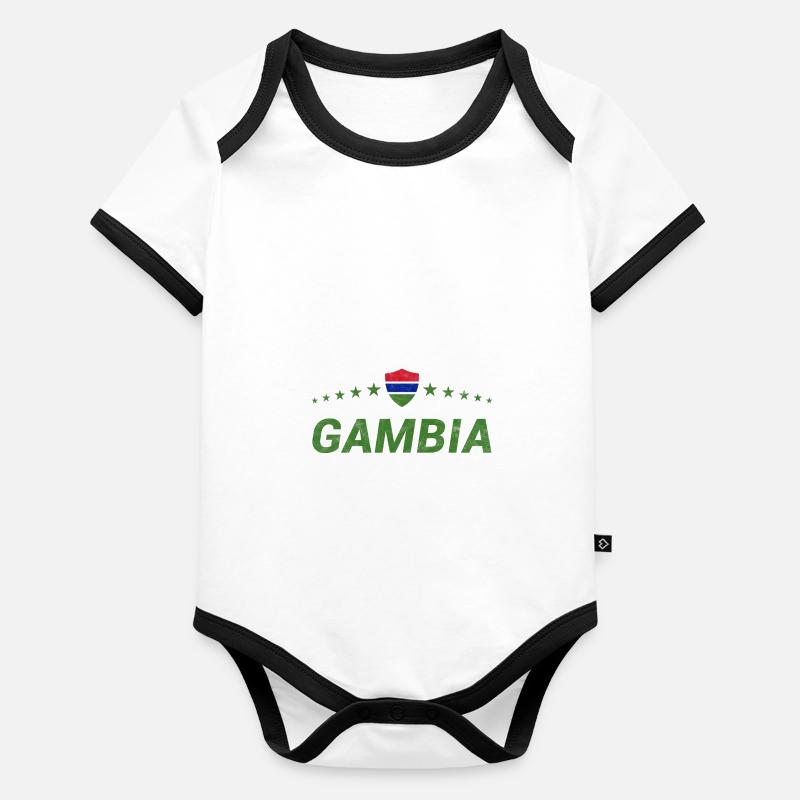 Gambie Body Bébé bio contrasté manches courtes