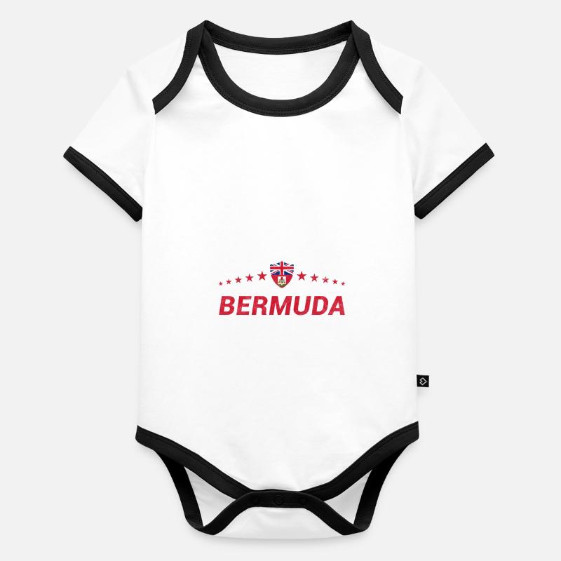 Bermuda Baby Bio-Kurzarm-Kontrastbody