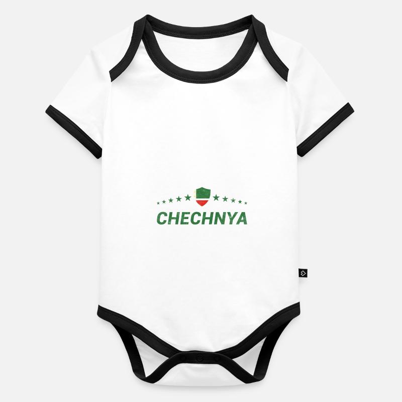 Tchétchénie Body Bébé bio contrasté manches courtes