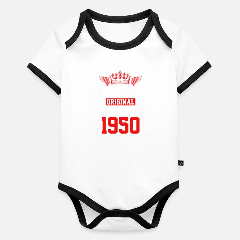 Édition limitée 1950 Body Bébé bio contrasté manches courtes