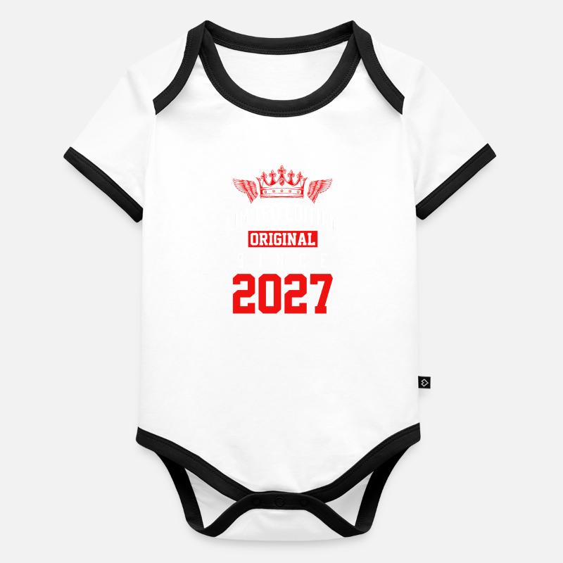 Édition limitée 2027 Body Bébé bio contrasté manches courtes