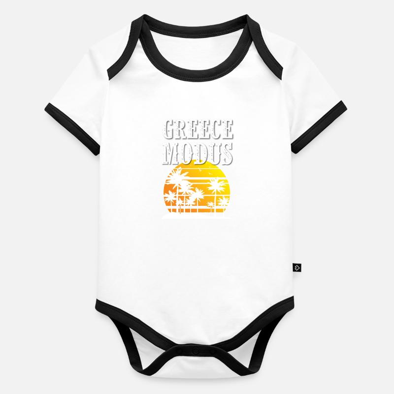 Greece Modus Baby Bio-Kurzarm-Kontrastbody