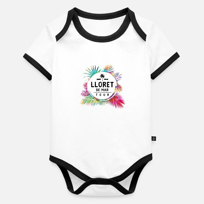 Lloret De Mar Tour Bunt Baby Bio-Kurzarm-Kontrastbody