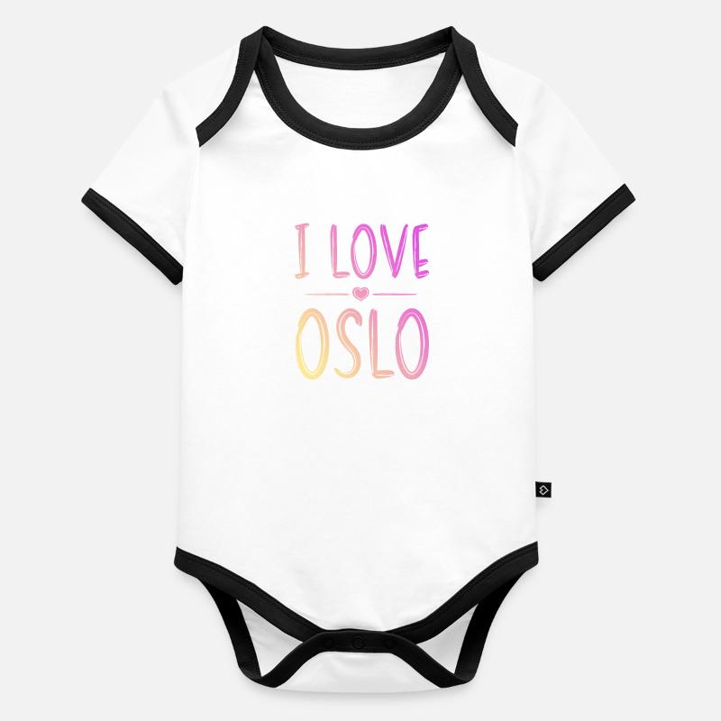 J’aime Oslo Body Bébé bio contrasté manches courtes