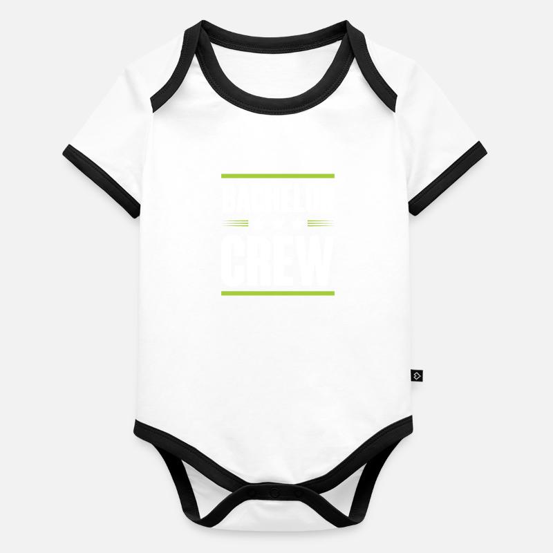 Équipage Bachelor Body Bébé bio contrasté manches courtes