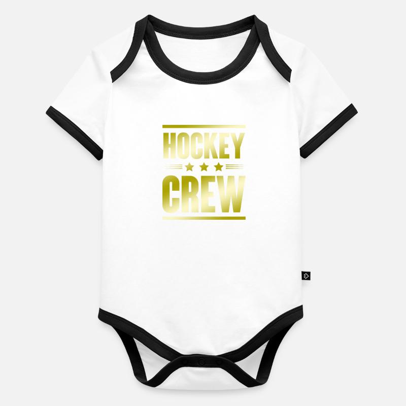 Équipe de hockey Body Bébé bio contrasté manches courtes