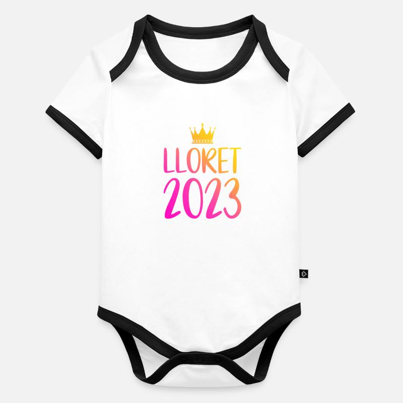 Lloret de Mar 2023 Body Bébé bio contrasté manches courtes