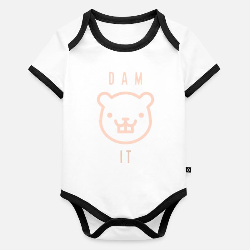 Dam It Organic Baby Contrasting Bodysuit