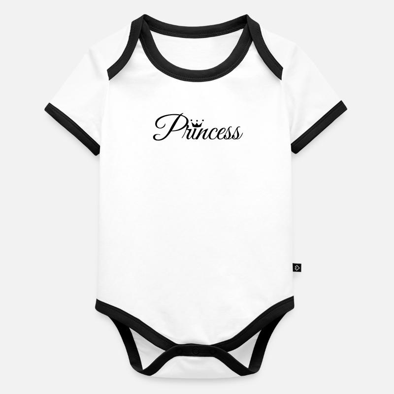 Prinzessin Baby Bio-Kurzarm-Kontrastbody