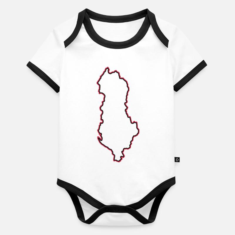 Albanien Baby Bio-Kurzarm-Kontrastbody