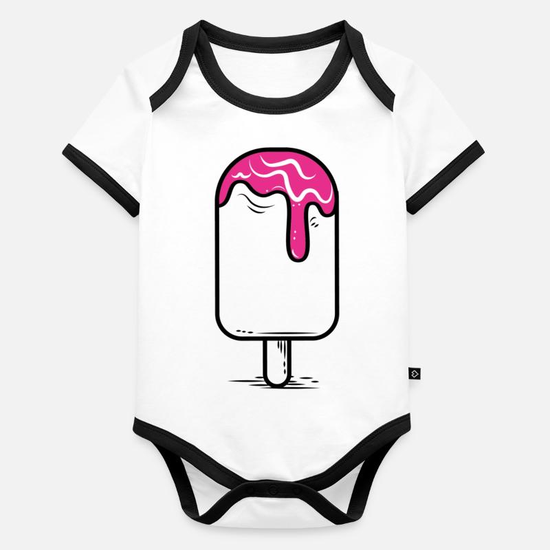 Eis am Stiel Baby Bio-Kurzarm-Kontrastbody