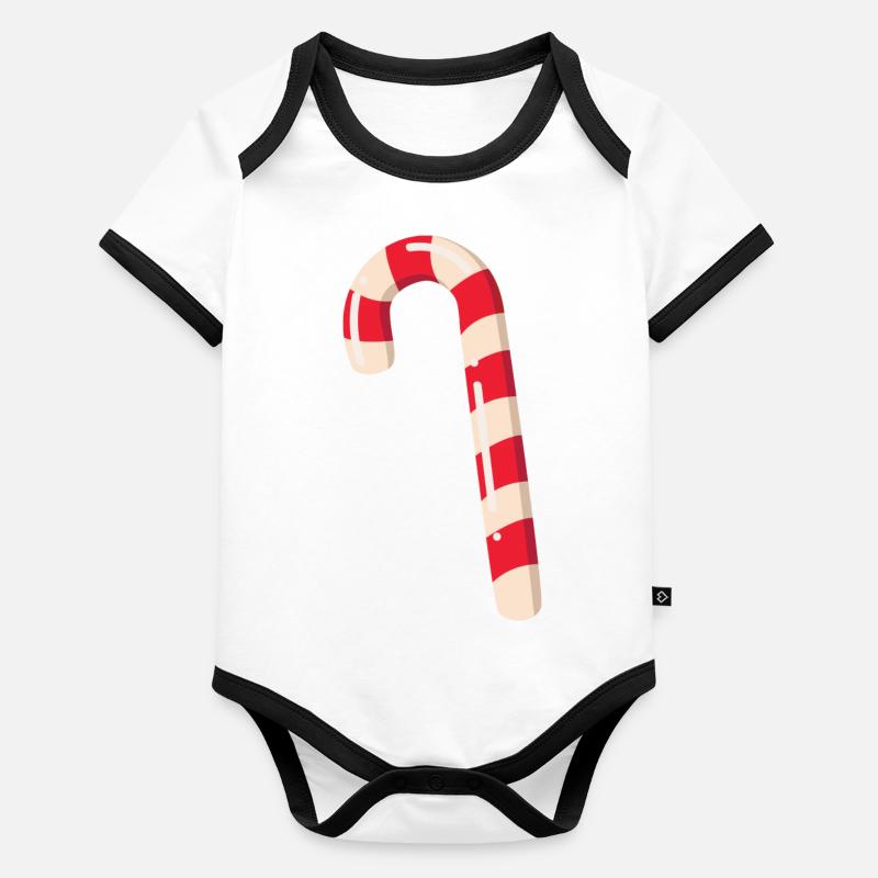 Sucre d'orge Body Bébé bio contrasté manches courtes