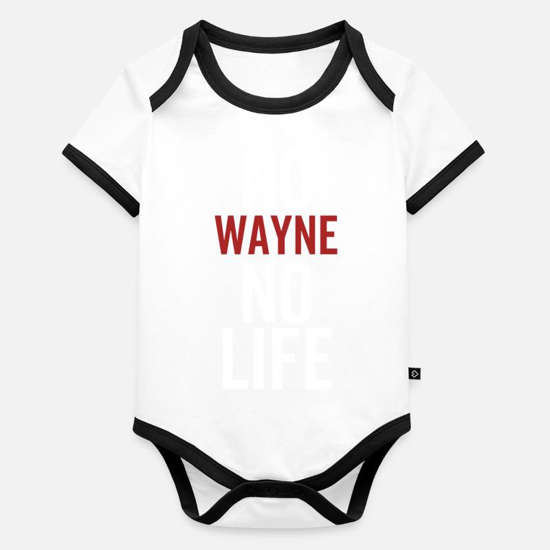 No Wayne No Life Organic Baby Contrasting Bodysuit