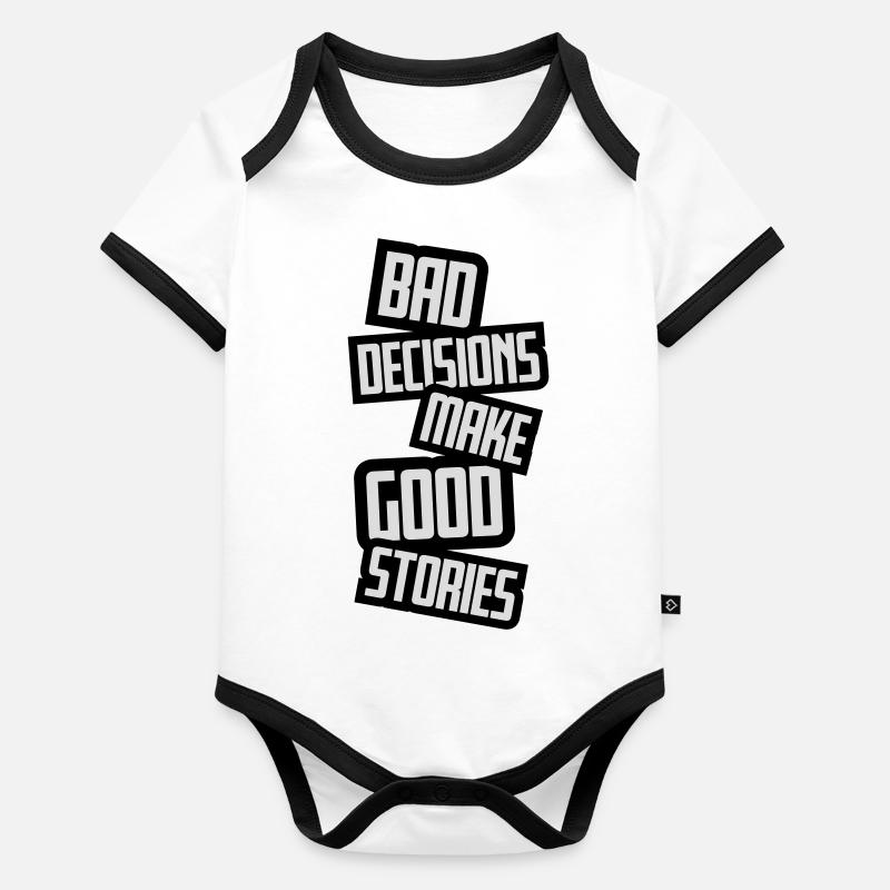 Mauvaises décisions, belles histoires Body Bébé bio contrasté manches courtes