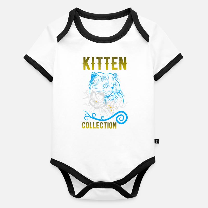 Katze Baby Bio-Kurzarm-Kontrastbody