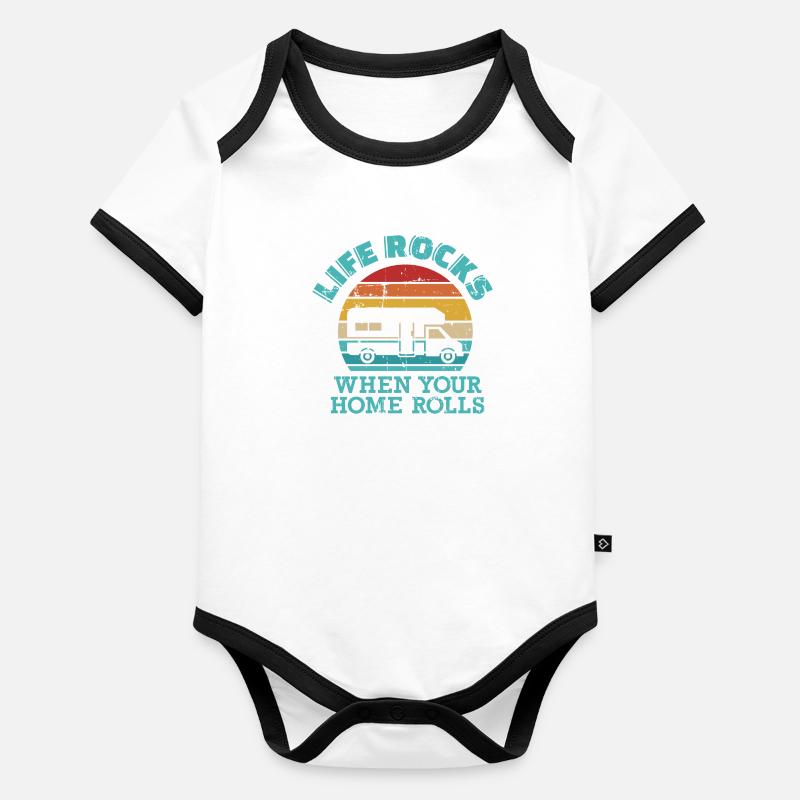 Campeur Body Bébé bio contrasté manches courtes