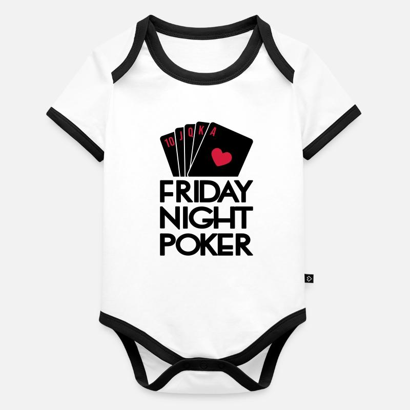 Poker du vendredi soir Body Bébé bio contrasté manches courtes