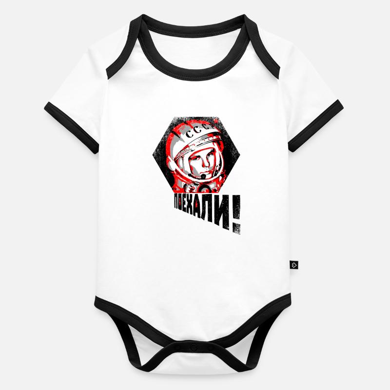 Gagarin - LET'S GO! Baby Bio-Kurzarm-Kontrastbody