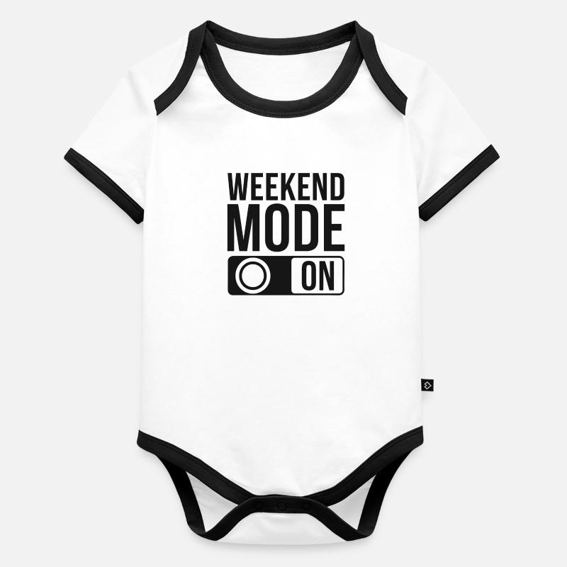 Mode week-end activé Body Bébé bio contrasté manches courtes