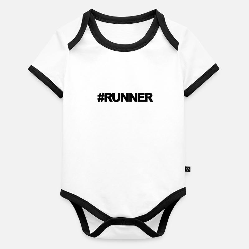 Courir courir jogging courir marathon Body Bébé bio contrasté manches courtes