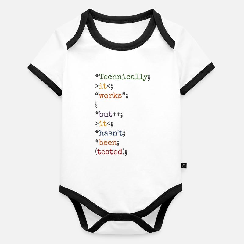 Software Ingenieur Informatiker Programmierer Baby Bio-Kurzarm-Kontrastbody