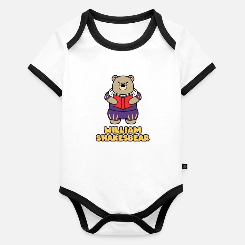 WILLIAM SHAKESBEAR Body Bébé bio contrasté manches courtes
