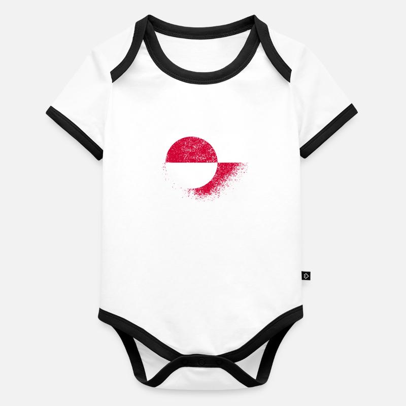 Grönland Baby Bio-Kurzarm-Kontrastbody