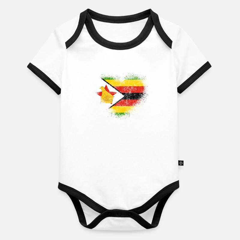 Zimbabwe Organic Baby Contrasting Bodysuit