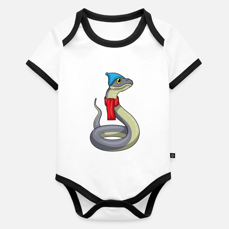 Snake Scarf Hat Organic Baby Contrasting Bodysuit