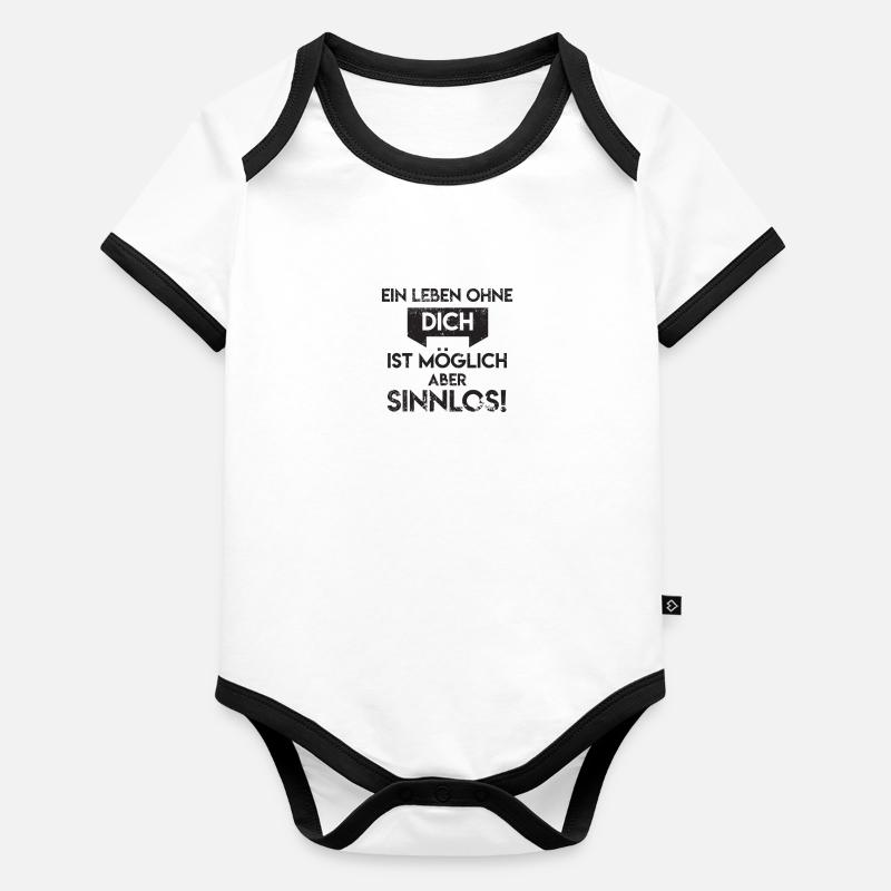 Chemise d'amour · relation · cadeau de confiance Body Bébé bio contrasté manches courtes